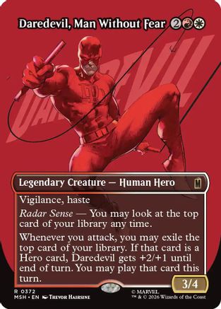 Daredevil, Man Without Fear (Borderless) (0372) (MSH-372) - rare - Foil
