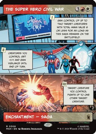 The Super Hero Civil War (Borderless) (MSH-308) - rare