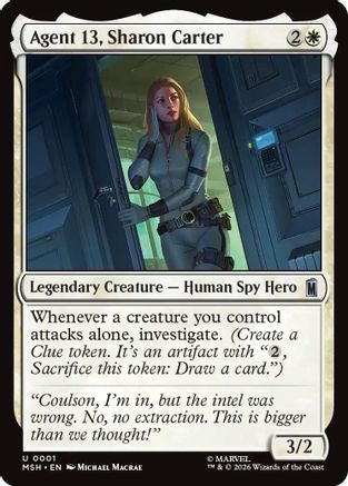 Agent 13, Sharon Carter (MSH-001) - uncommon - Foil