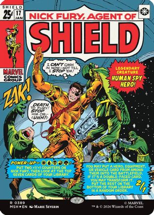 Nick Fury, Agent of SHIELD (Borderless) (0389) (MSH-389) - rare - Foil