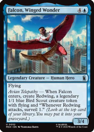 Falcon, Winged Wonder (MSH-052) - uncommon - Foil