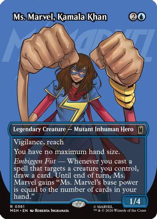Ms. Marvel, Kamala Khan (Borderless) (MSH-361) - rare - Foil