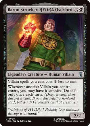 Baron Strucker, HYDRA Overlord (MSH-088) - uncommon
