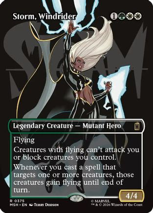 Storm, Windrider (Borderless) (MSH-375) - rare - Foil