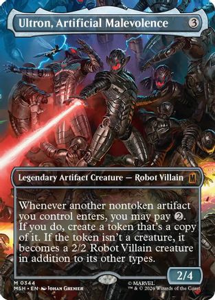 Ultron, Artificial Malevolence (Borderless) (0344) (MSH-344) - mythic - Foil