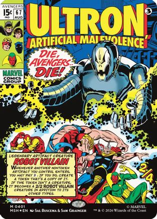 Ultron, Artificial Malevolence (Borderless) (0401) (MSH-401) - mythic