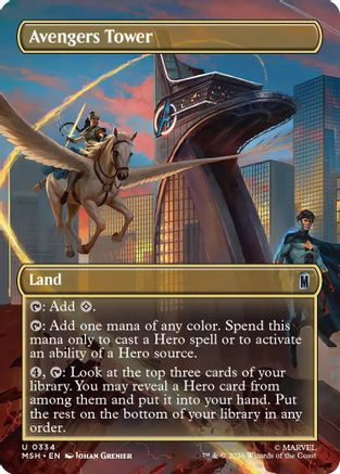 Avengers Tower (Borderless) (MSH-334) - uncommon - Foil