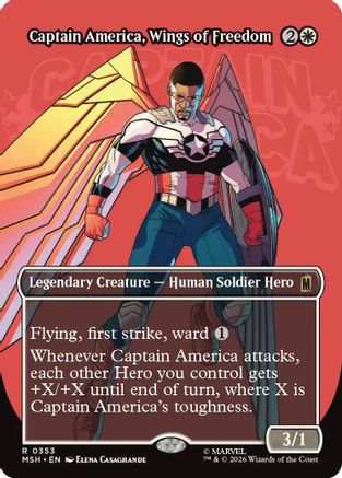 Captain America, Wings of Freedom (Borderless) (MSH-353) - rare