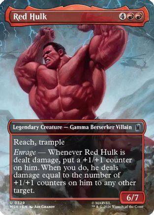 Red Hulk (Borderless) (MSH-329) - uncommon