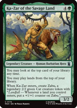 Ka-Zar of the Savage Land (MSH-174) - uncommon