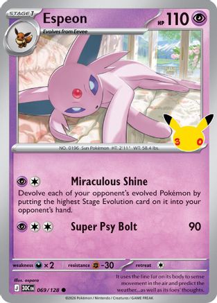 Espeon (069/128) - M3C  - Common - Holofoil