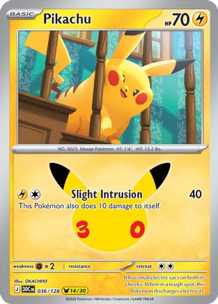 Pikachu (036/128) - M3C  - Pikachu Rare - Holofoil