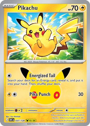 Pikachu (037/128) - M3C  - Pikachu Rare - Holofoil