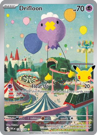 Drifloon (136/128) - M3C  - Illustration Rare - Holofoil