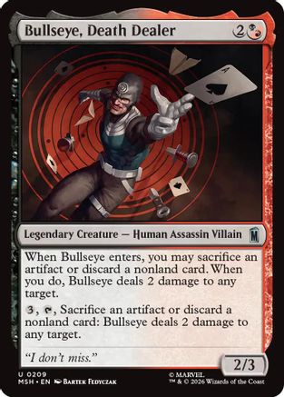 Bullseye, Death Dealer (MSH-209) - uncommon