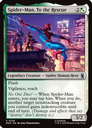 Spider-Man, To the Rescue (MSH-228) - uncommon