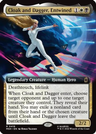 Cloak and Dagger, Entwined (Extended Art) (MSH-419) - rare - Foil
