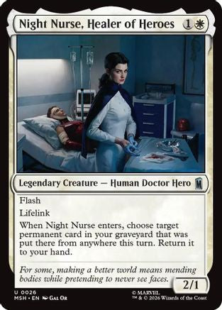 Night Nurse, Healer of Heroes (MSH-026) - uncommon - Foil