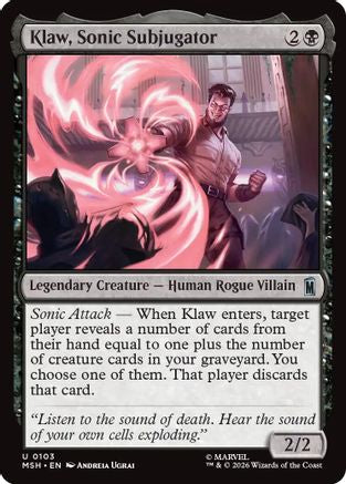 Klaw, Sonic Subjugator (MSH-103) - uncommon - Foil