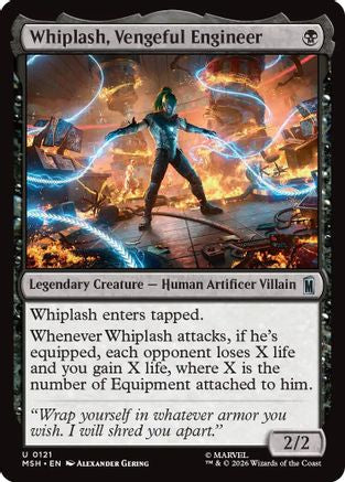 Whiplash, Vengeful Engineer (MSH-121) - uncommon - Foil