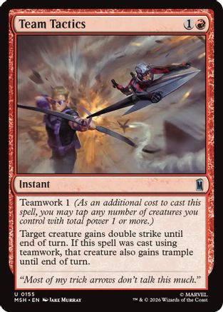 Team Tactics (MSH-155) - uncommon