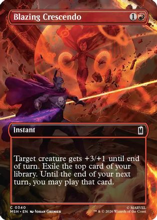 Blazing Crescendo (Borderless) (MSH-340) - common - Foil