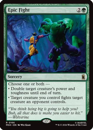 Epic Fight (MSH-166) - rare - Foil
