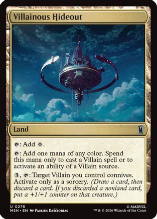 Villainous Hideout (MSH-276) - uncommon - Foil