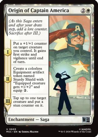 Origin of Captain America (MSC-605) - uncommon