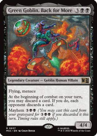 Green Goblin, Back for More (MSC-657) - rare - Foil