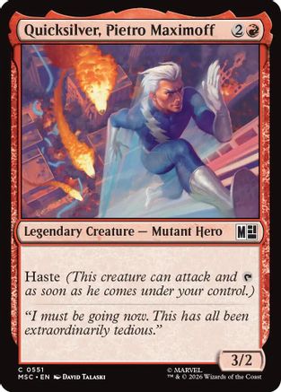 Quicksilver, Pietro Maximoff (0551) (MSC-551) - common