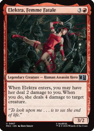 Elektra, Femme Fatale (MSC-687) - uncommon - Foil