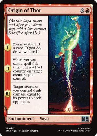 Origin of Thor (MSC-701) - uncommon