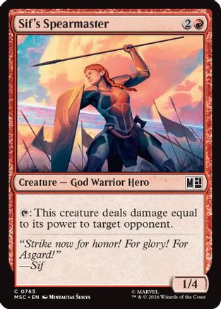 Sif's Spearmaster (MSC-765) - common - Foil