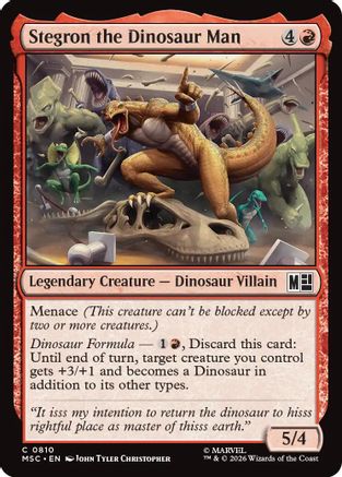 Stegron the Dinosaur Man (MSC-810) - common - Foil
