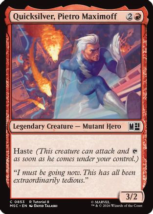 Quicksilver, Pietro Maximoff (0853) (MSC-853) - common