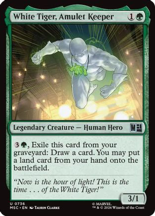White Tiger, Amulet Keeper (MSC-736) - uncommon