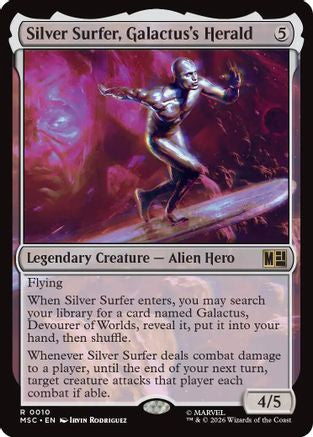 Silver Surfer, Galactus's Herald (Surge Foil) (MSC-010) - rare - Foil