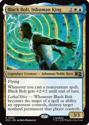 Black Bolt, Inhuman King (MSC-076) - rare