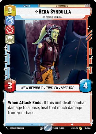 Hera Syndulla - Renegade General (31/264) - AOTE - Rare