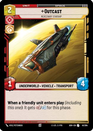 Outcast - Mercenary Starship (41/264) - AOTE - Uncommon