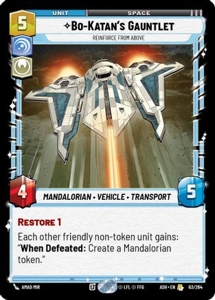 Bo-Katan's Gauntlet - Reinforce from Above (63/264) - AOTE - Rare