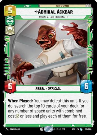 Admiral Ackbar - Assume Attack Coordinates (110/264) - AOTE - Legendary