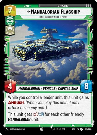 Mandalorian Flagship - Captured from the Empire (113/264) - AOTE - Uncommon