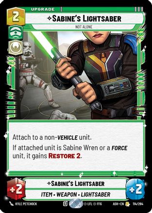 Sabine's Lightsaber - Not Alone (114/264) - AOTE - Rare
