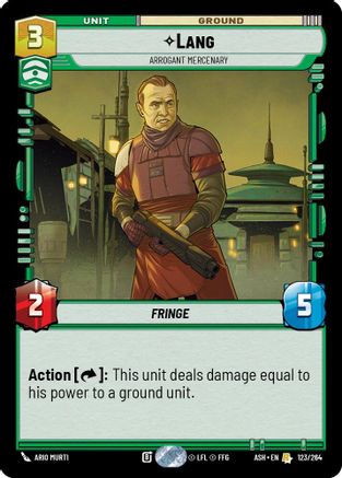 Lang - Arrogant Mercenary (123/264) - AOTE - Rare