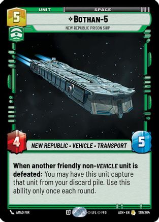 Bothan-5 - New Republic Prison Ship (128/264) - AOTE - Rare