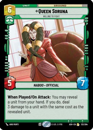 Queen Soruna - Willing to Fight (132/264) - AOTE - Rare