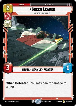 Green Leader - Crynyd's Sacrifice (153/264) - AOTE - Rare