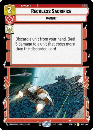Reckless Sacrifice (163/264) - AOTE - Rare